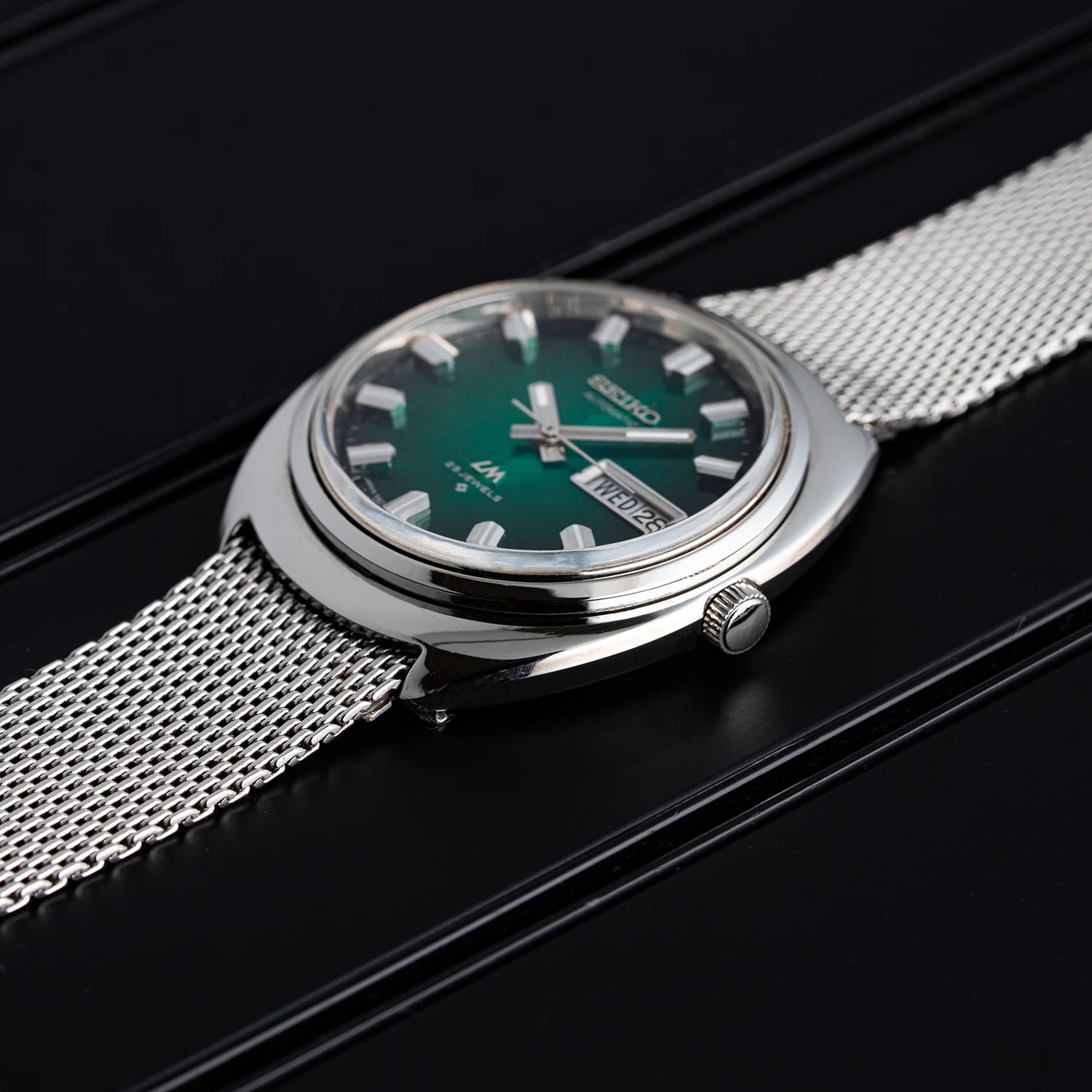 slim fit dress slacks Seiko LM 5606-7160 — Men's Dress Watch — 1971