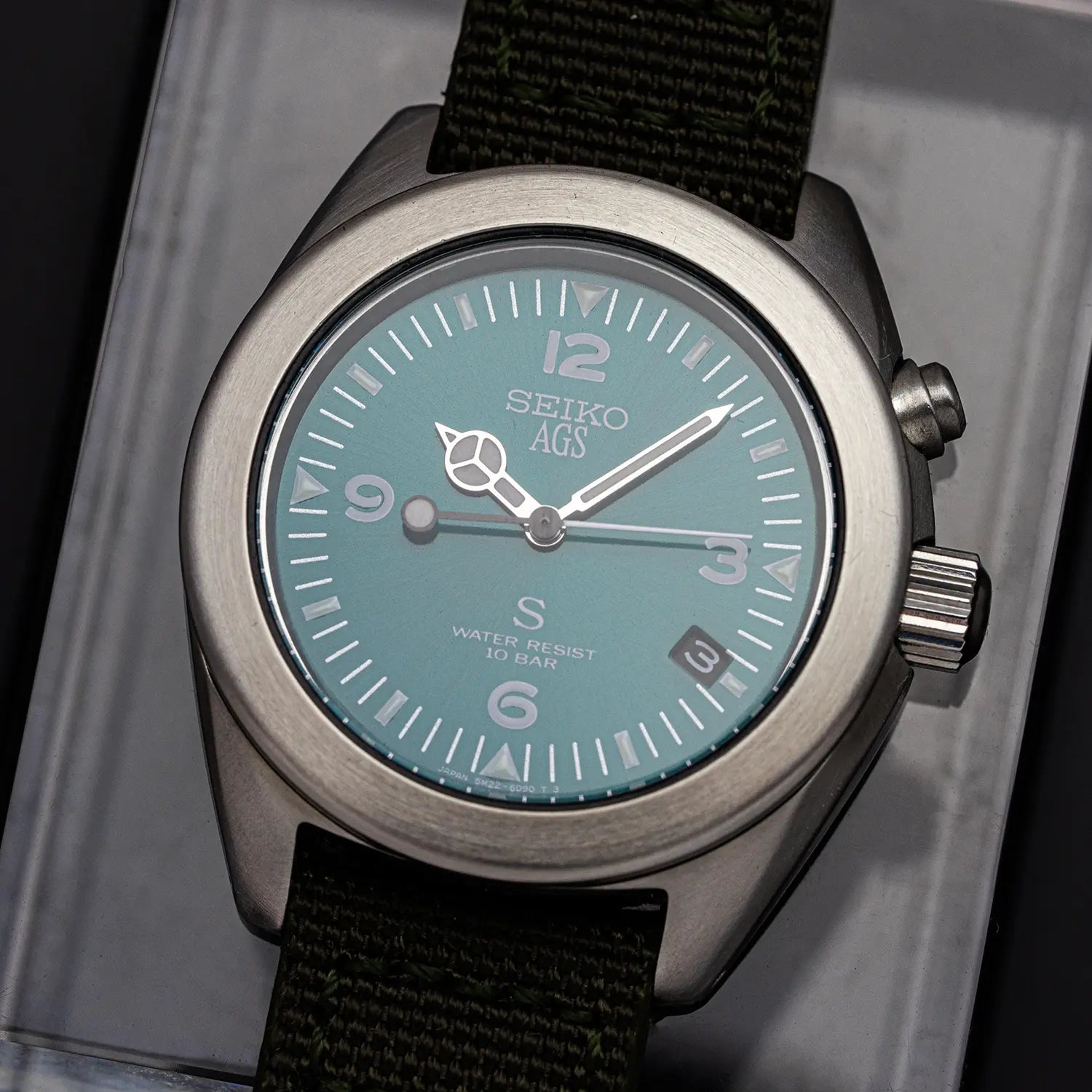 Seiko SUS AGS 5M22 6C30 Kinetic Watch