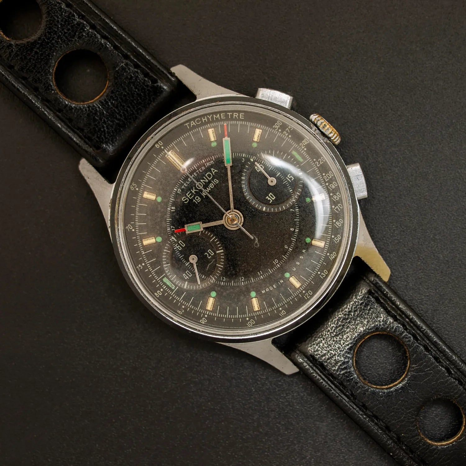 Sekonda Strela, Cal. 3017, Men’s Chronograph Vintage Watch, 1965 – front view