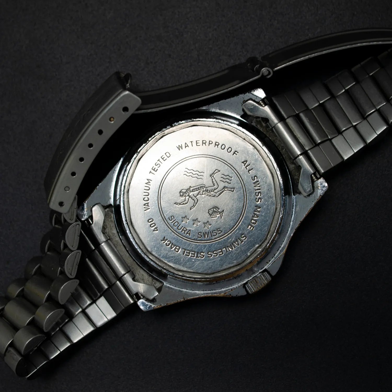 Sicura Submarine 200, Cal. BFG-158, Men’s Diving Vintage Watch, 1974 – movement close-up