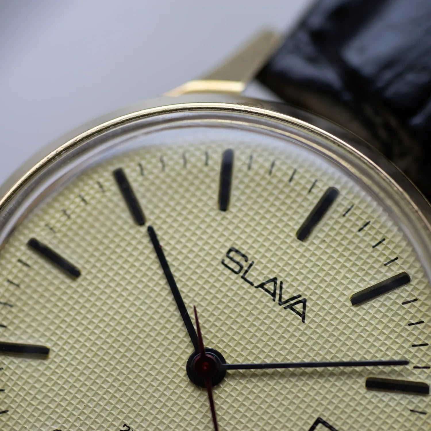 Slava, Cal. 2414, Men’s Manual Wind Vintage Watch, 1988 – dial close-up