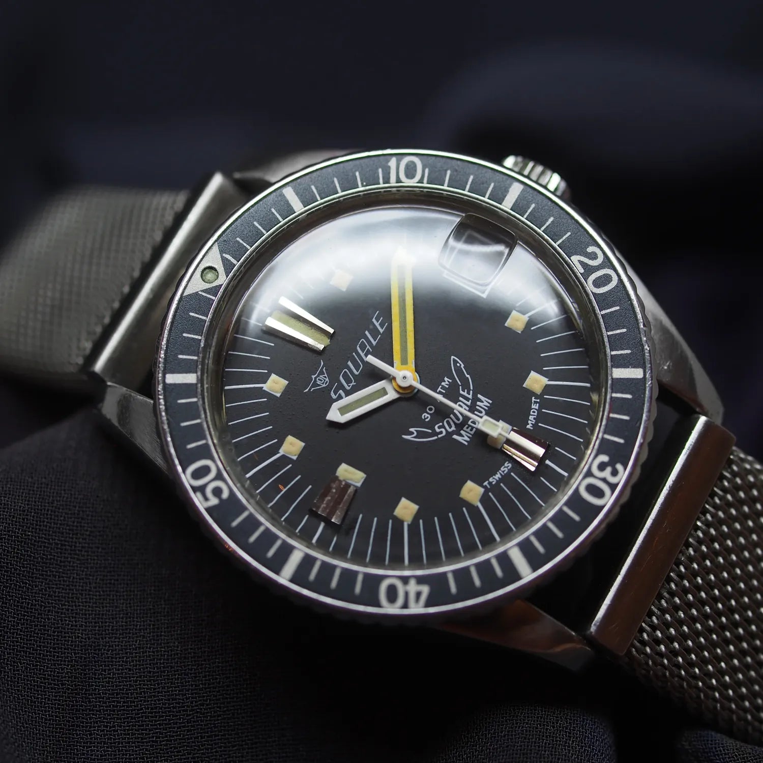 Squale Medium 30ATM, 1515, Men’s Diving Vintage Watch, 1980 – front view