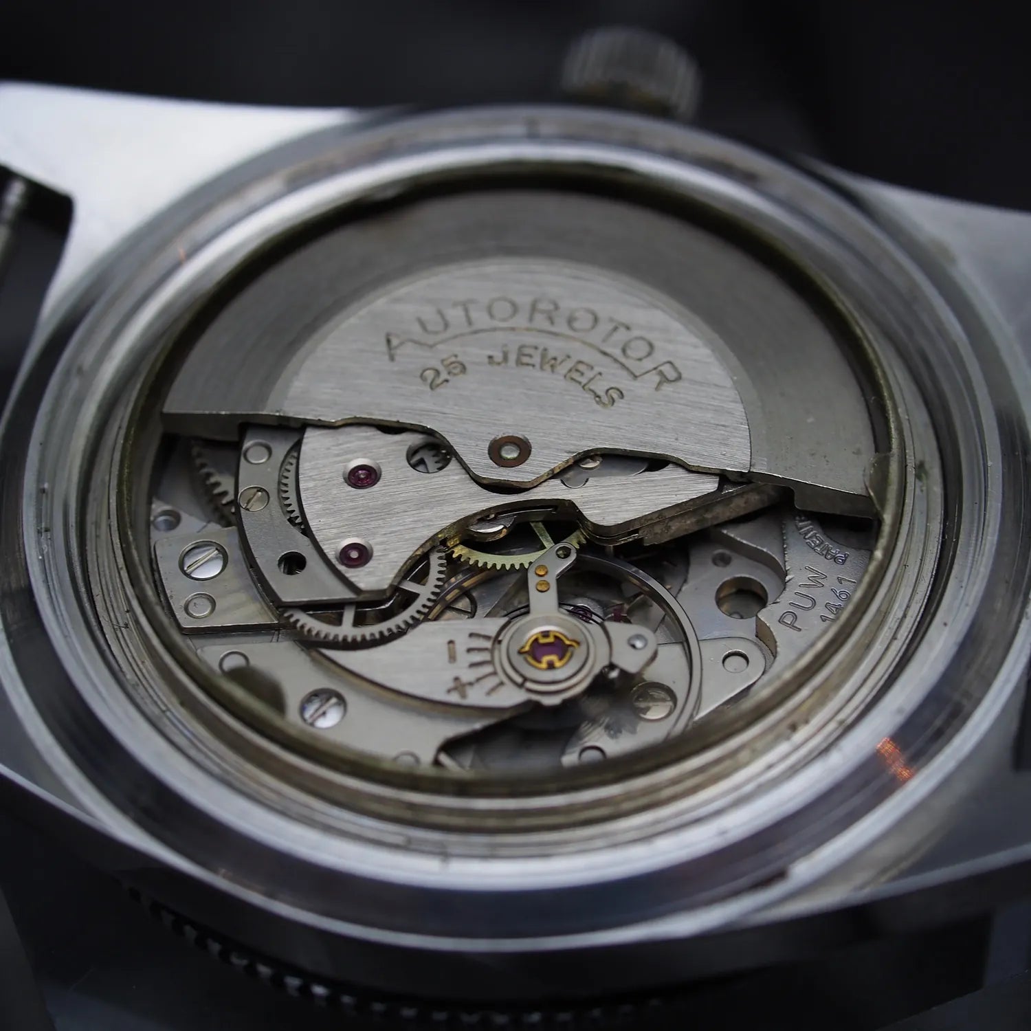Stowa Vintage Diver Cal. 14.61 – dial close-up