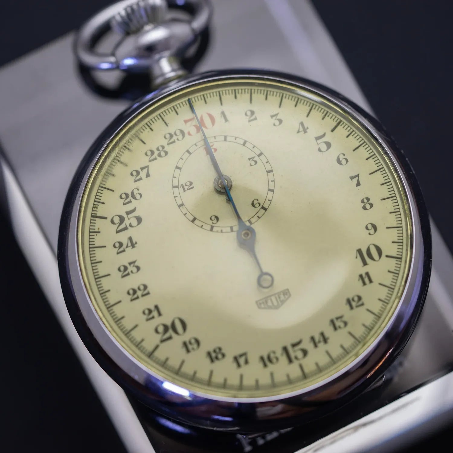 Vintage Heuer Stopwatch Ref. 902 from 1960s – front view