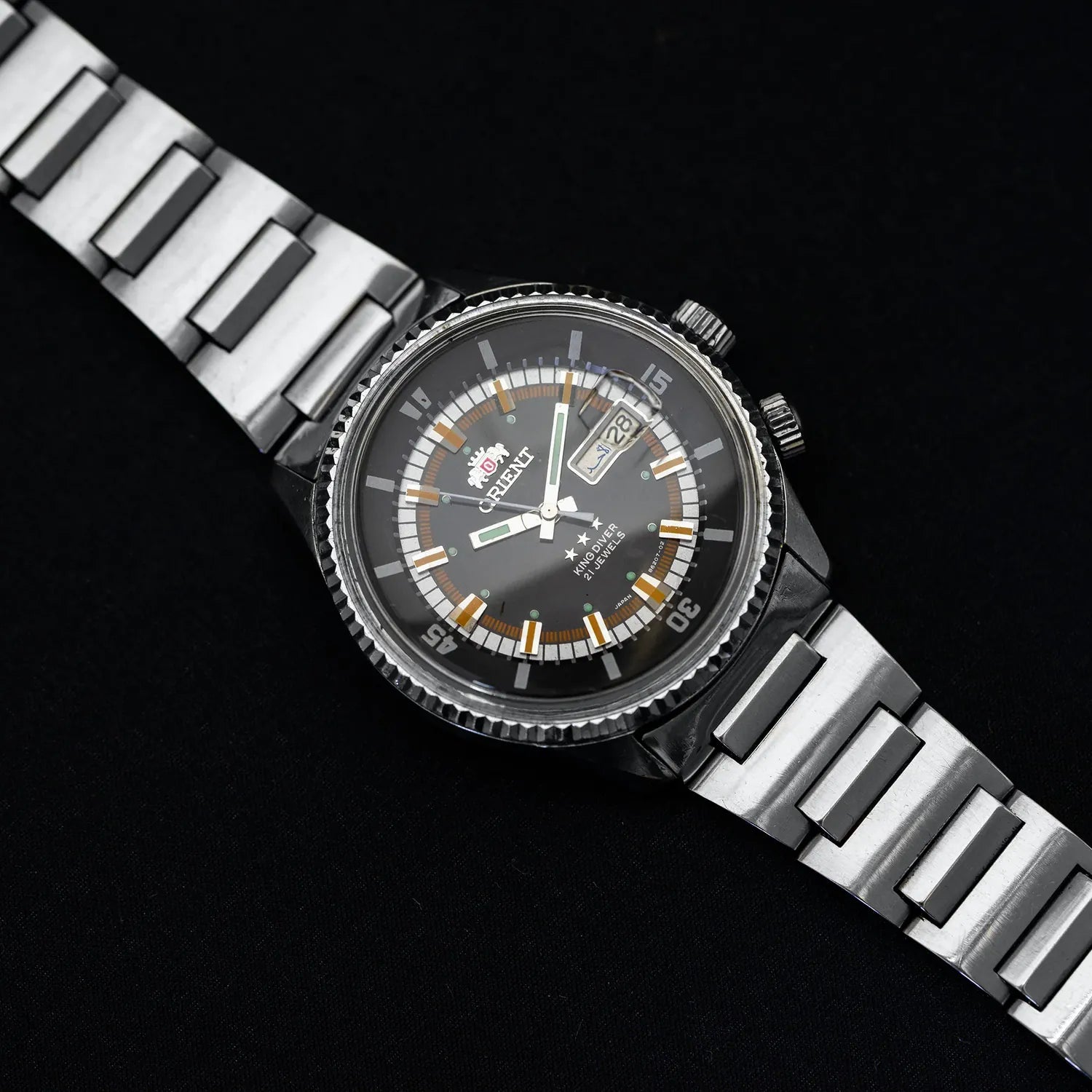 Vintage Orient King Diver 3 Stars Ref. 0469620-70 – front view