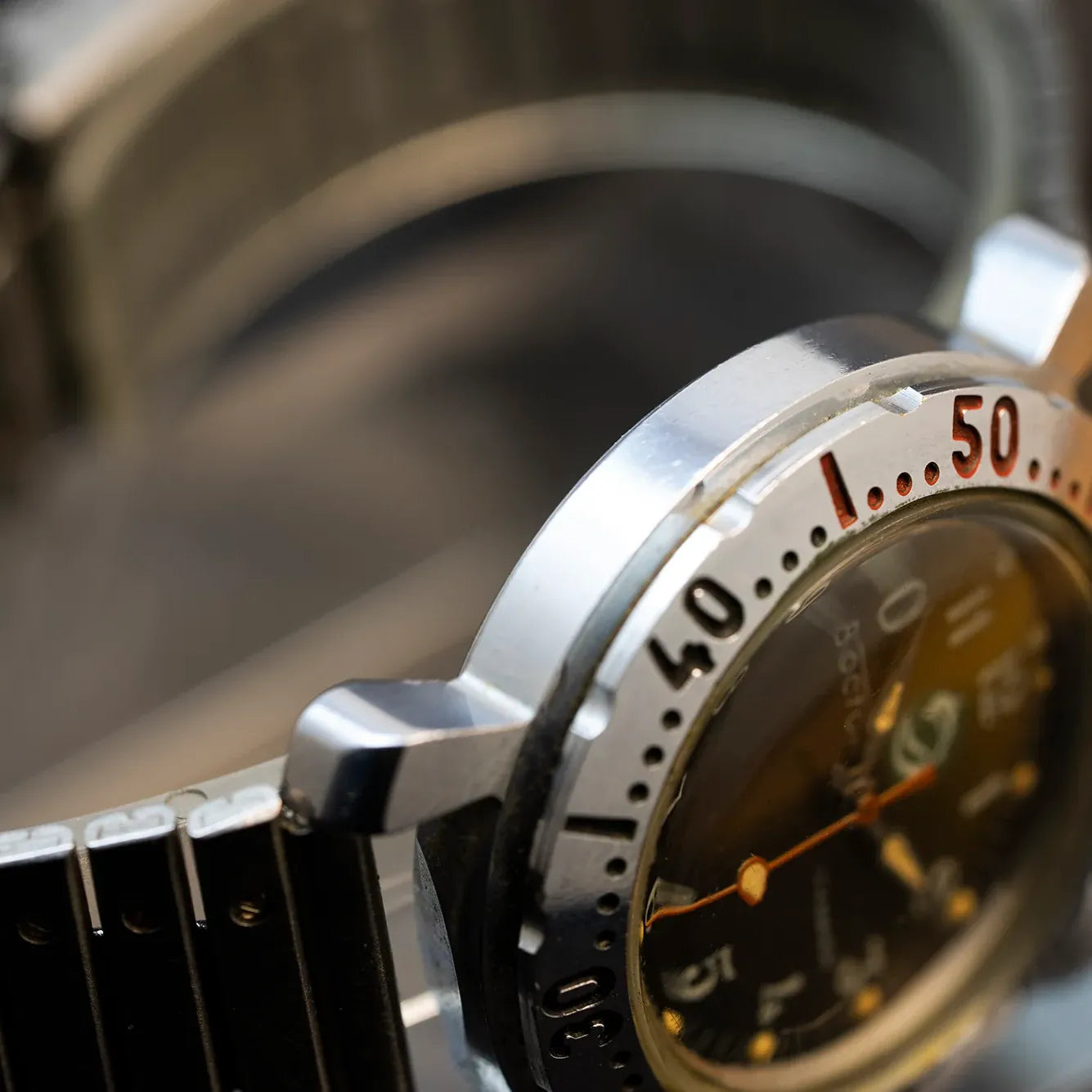 Vostok Amphibia Diver Watch – dial close-up