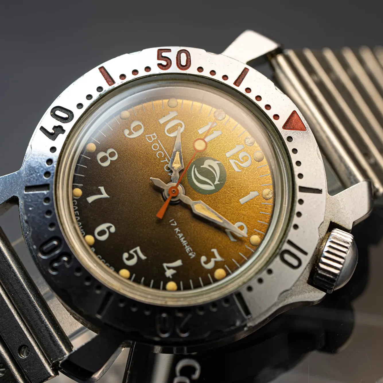 Vostok Amphibia Diver Watch – front view
