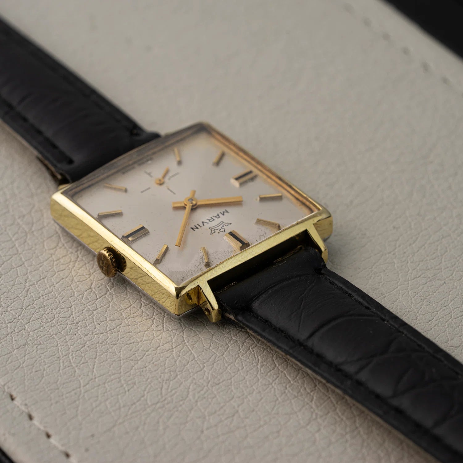 Marvin Square, Cal. 525, Men’s Manual Wind Vintage Watch, 1971 Crown