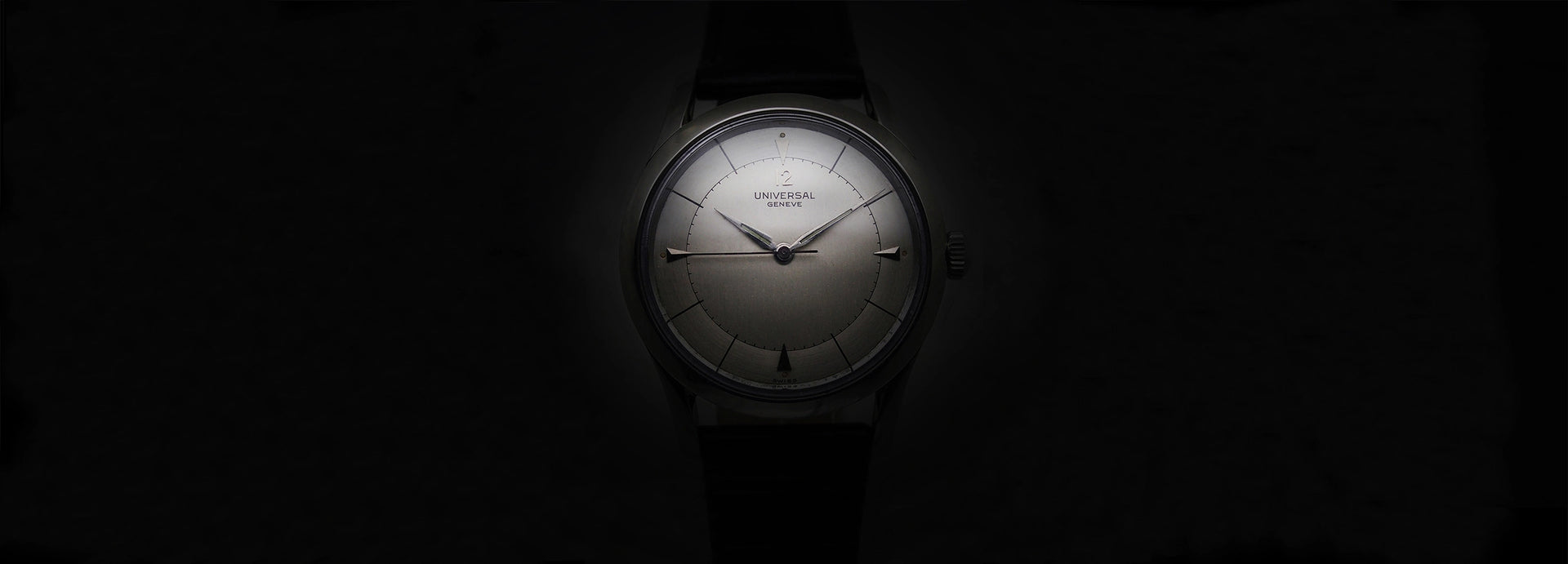 Vintage Watch Store — authentic serviced vintage wristwatch on a black background (homepage hero).